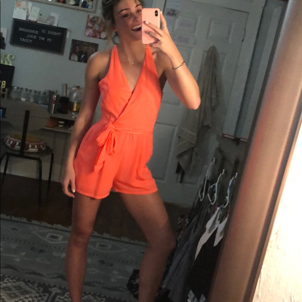 Hot pink romper